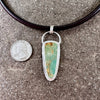 Turquoise Pendant on Brown Leather Cord