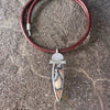 Petrified Channel Wood and Druzy Pendant