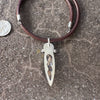 Petrified Channel Wood and Druzy Pendant