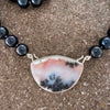 Dendrite Agate and Freshwater Pearl Necklace