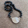 Dendrite Agate and Freshwater Pearl Necklace