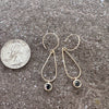 Black Diamond and gold earrings