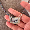 Dendrite Agate on Peacock Pearls
